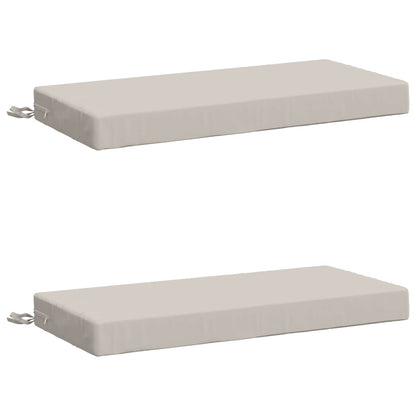 2-Piece Bench Cushions SOEST 2 pcs 100% Polyester White