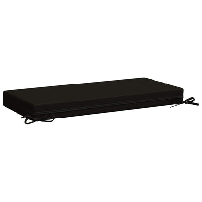 Bench Cushion SOEST 100% Polyester Black 80 x 40 x 8 cm