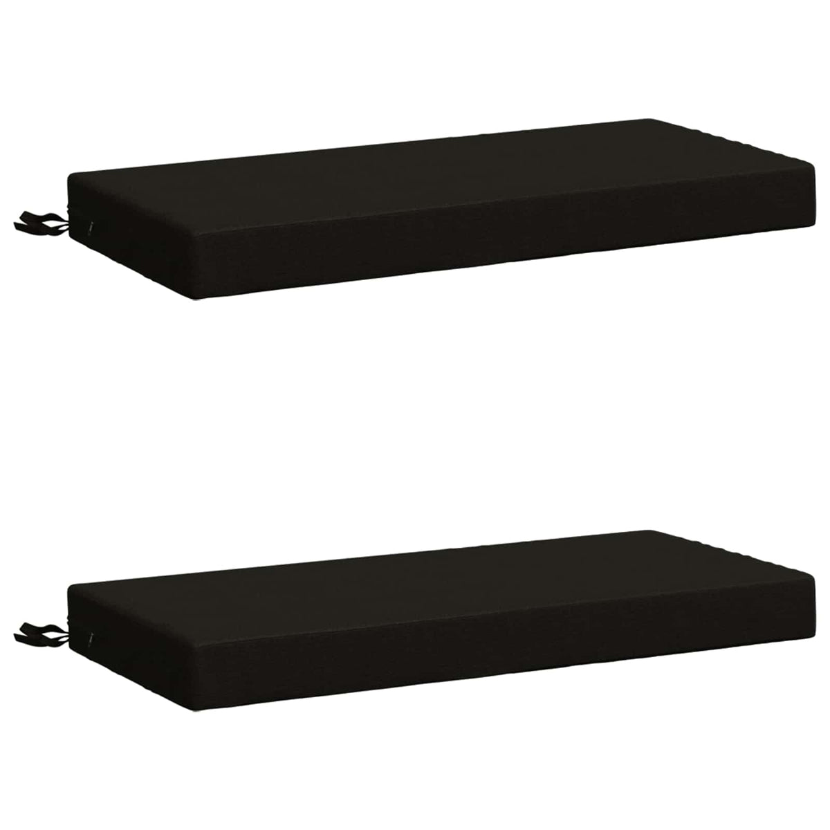 2-Piece Bench Cushions SOEST 2 pcs 100% Polyester Black