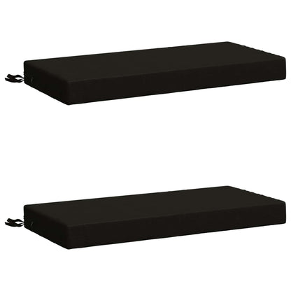 2-Piece Bench Cushions SOEST 2 pcs 100% Polyester Black