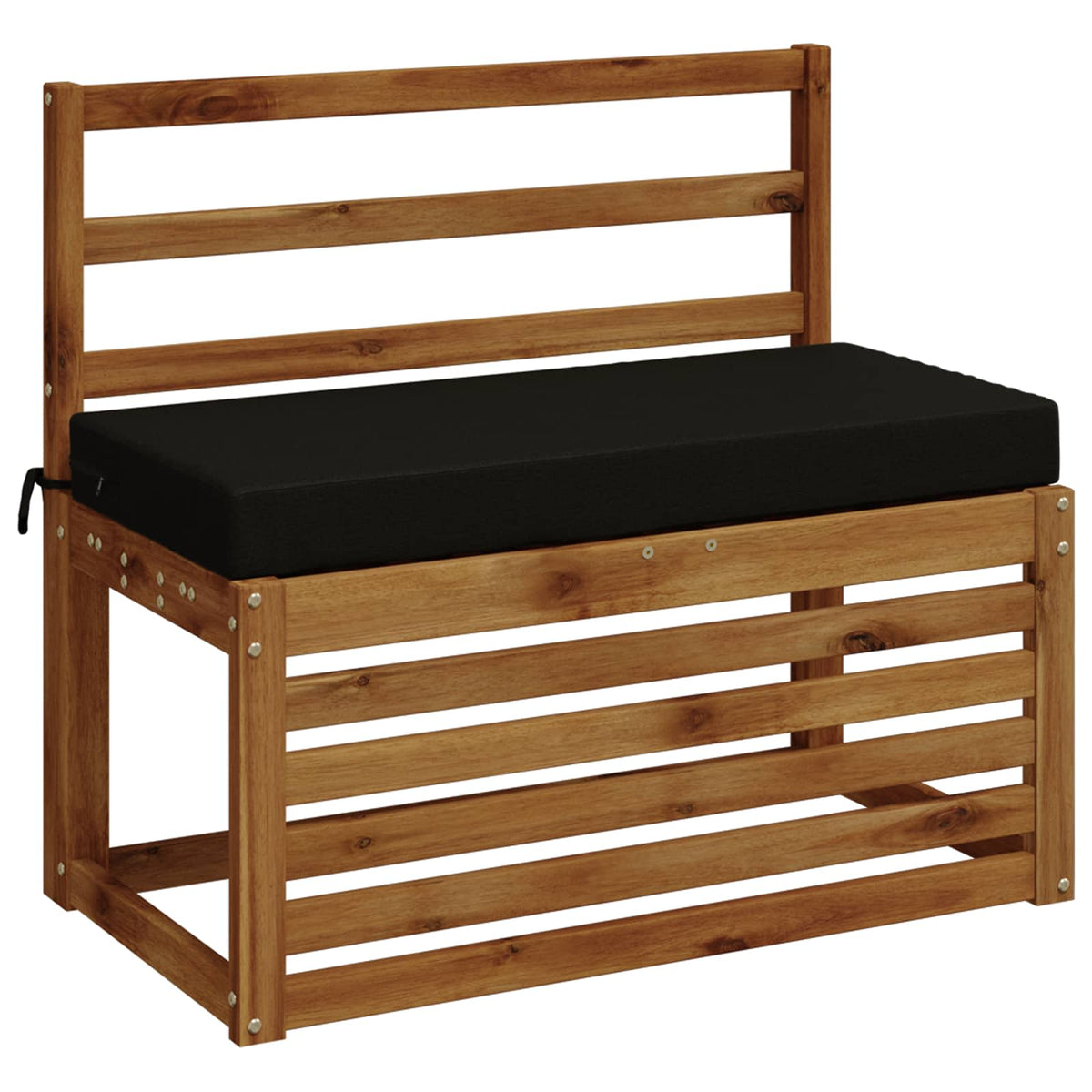 2-Piece Bench Cushions SOEST 2 pcs 100% Polyester Black