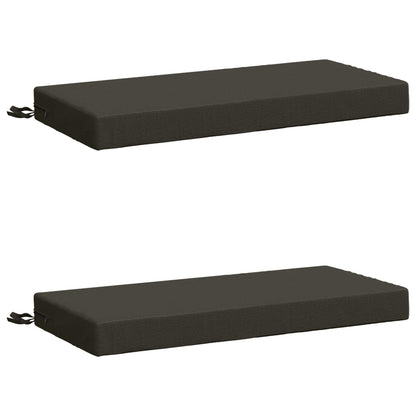 2-Piece Bench Cushions SOEST 2 pcs 100% Polyester Anthracite
