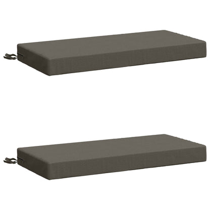 2-Piece Bench Cushions SOEST 2 pcs 100% Polyester Grey