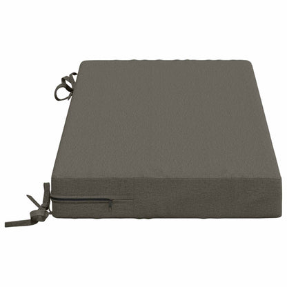 2-Piece Bench Cushions SOEST 2 pcs 100% Polyester Grey
