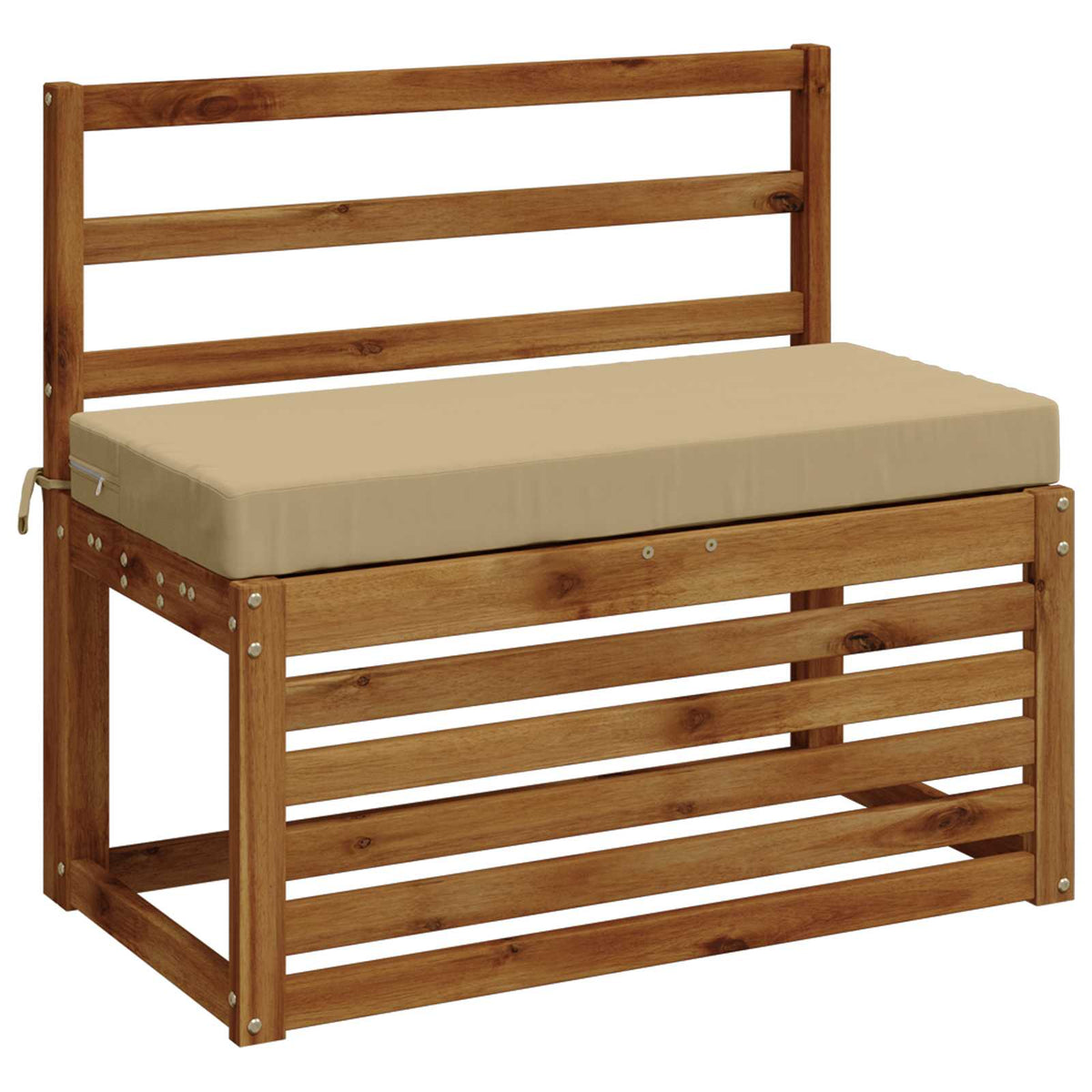 Bench Cushion SOEST 100% Polyester Beige 80 x 40 x 8 cm