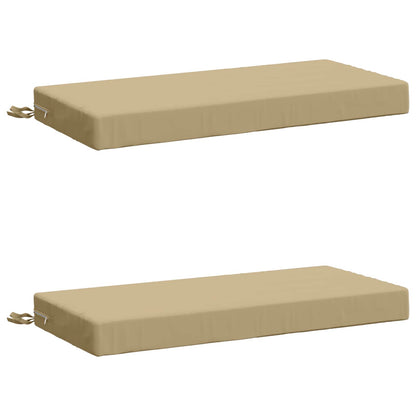 2-Piece Bench Cushions SOEST 2 pcs 100% Polyester Beige