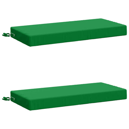 2-Piece Bench Cushions SOEST 2 pcs 100% Polyester Green