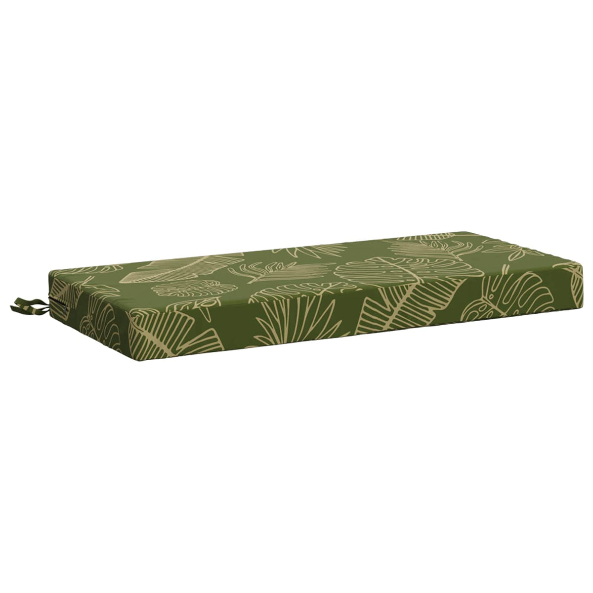 Bench Cushion SOEST 100% Polyester Leaf Design 80 x 40 x 8 cm