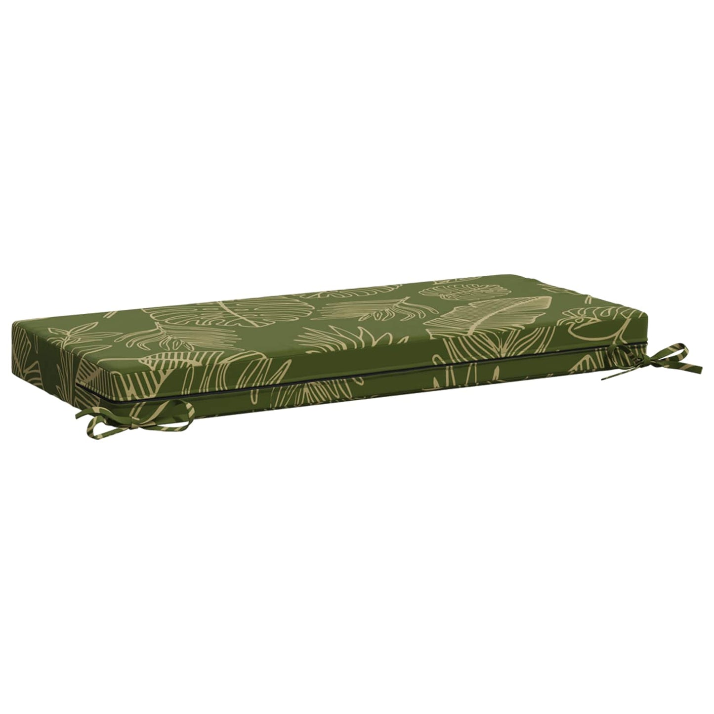 Bench Cushion SOEST 100% Polyester Leaf Design 80 x 40 x 8 cm