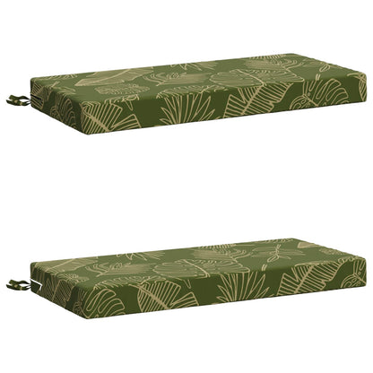 2-Piece Bench Cushions SOEST 2 pcs 100% Polyester Leaf Design