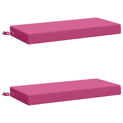2-Piece Bench Cushions SOEST 2 pcs 100% Polyester Pink