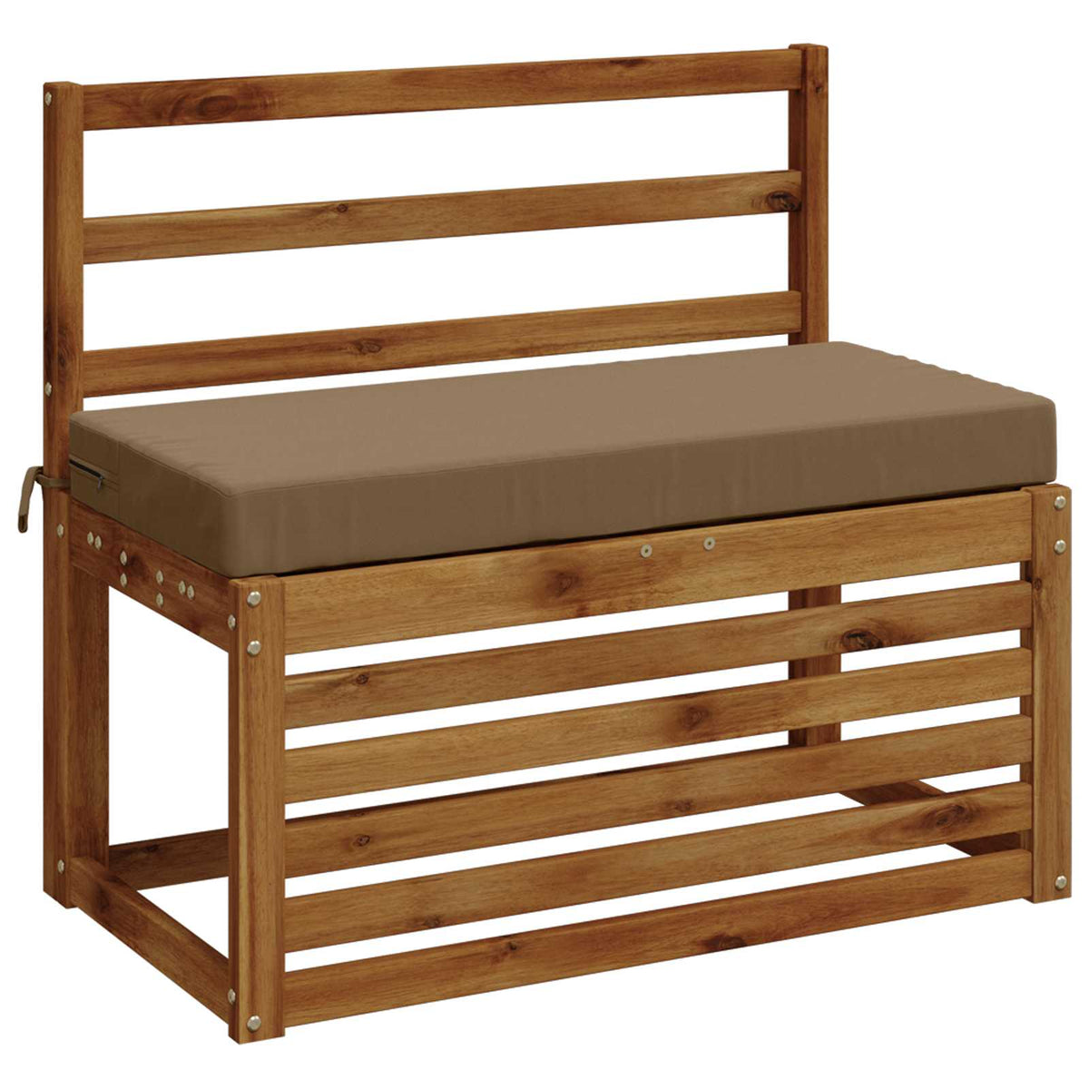 Bench Cushion SOEST 100% Polyester Taupe 80 x 40 x 8 cm