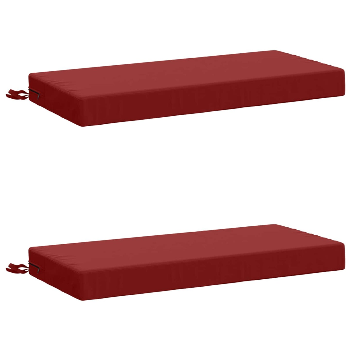 2-Piece Bench Cushions SOEST 2 pcs 100% Polyester Wine Red