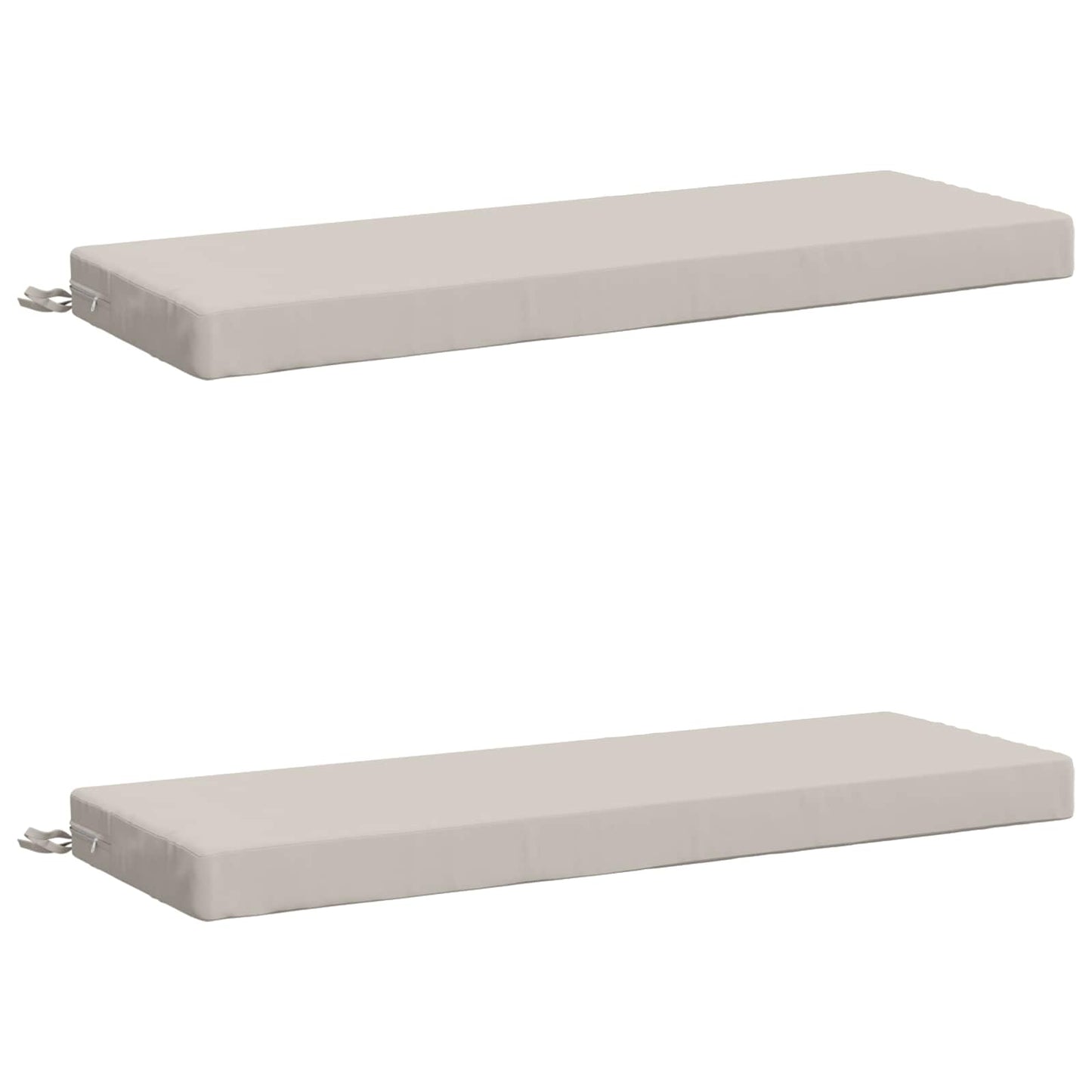 2-Piece Bench Cushions SOEST 2 pcs 100% Polyester White