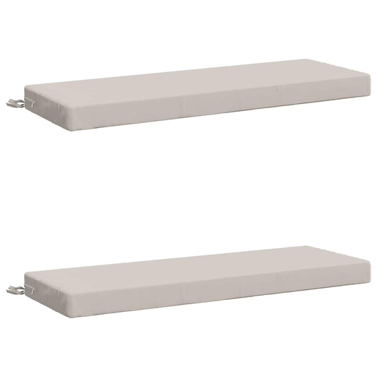 2-Piece Bench Cushions SOEST 2 pcs 100% Polyester White