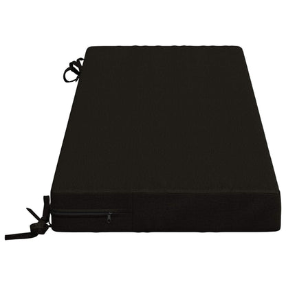 2-Piece Bench Cushions SOEST 2 pcs 100% Polyester Black