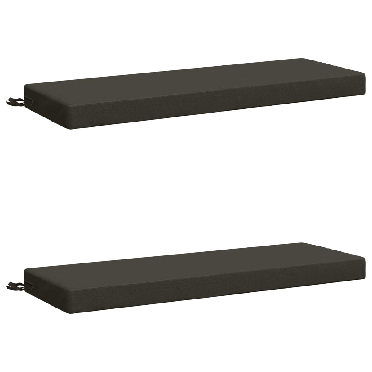 2-Piece Bench Cushions SOEST 2 pcs 100% Polyester Anthracite