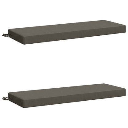 2-Piece Bench Cushions SOEST 2 pcs 100% Polyester Grey