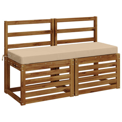 Bench Cushion SOEST 100% Polyester Cream 100 x 40 x 8 cm