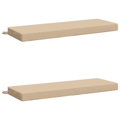 2-Piece Bench Cushions SOEST 2 pcs 100% Polyester Cream