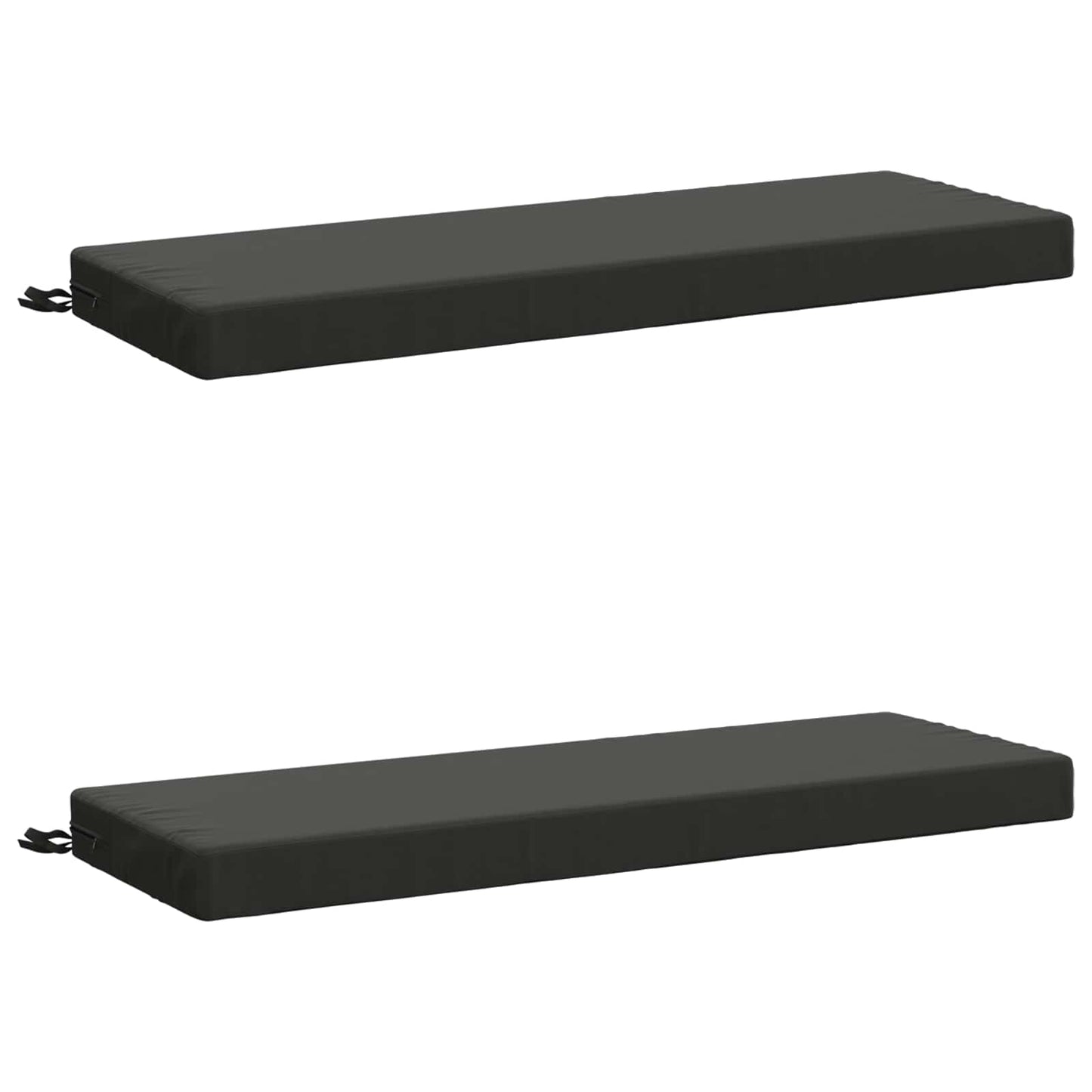 2-Piece Bench Cushions SOEST 2 pcs 100% Polyester Anthracite