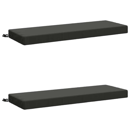 2-Piece Bench Cushions SOEST 2 pcs 100% Polyester Anthracite