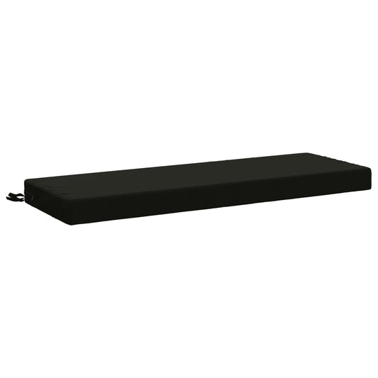 Bench Cushion SOEST 100% Polyester Black 100 x 40 x 8 cm