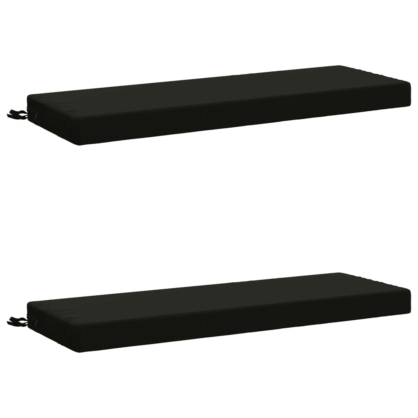 2-Piece Bench Cushions SOEST 2 pcs 100% Polyester Black