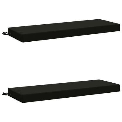 2-Piece Bench Cushions SOEST 2 pcs 100% Polyester Black