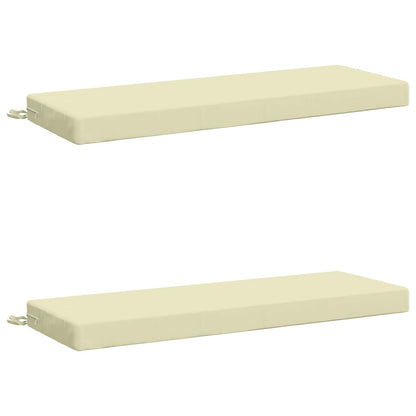 2-Piece Bench Cushions SOEST 2 pcs 100% Polyester Cream