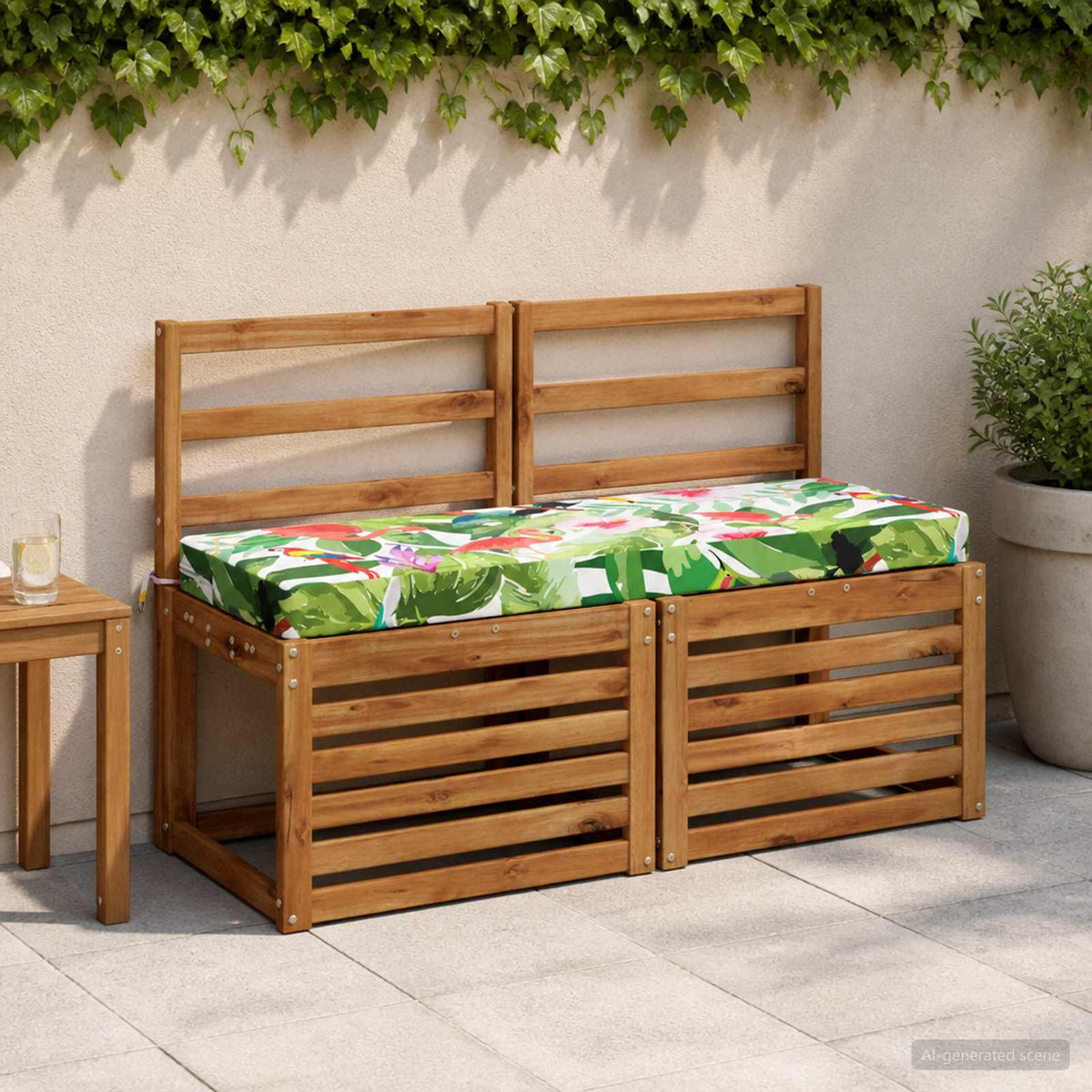 Bench Cushion SOEST 100% Polyester Multicolour 100 x 40 x 8 cm