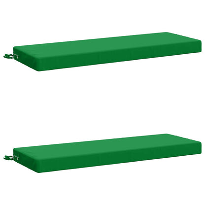 2-Piece Bench Cushions SOEST 2 pcs 100% Polyester Green