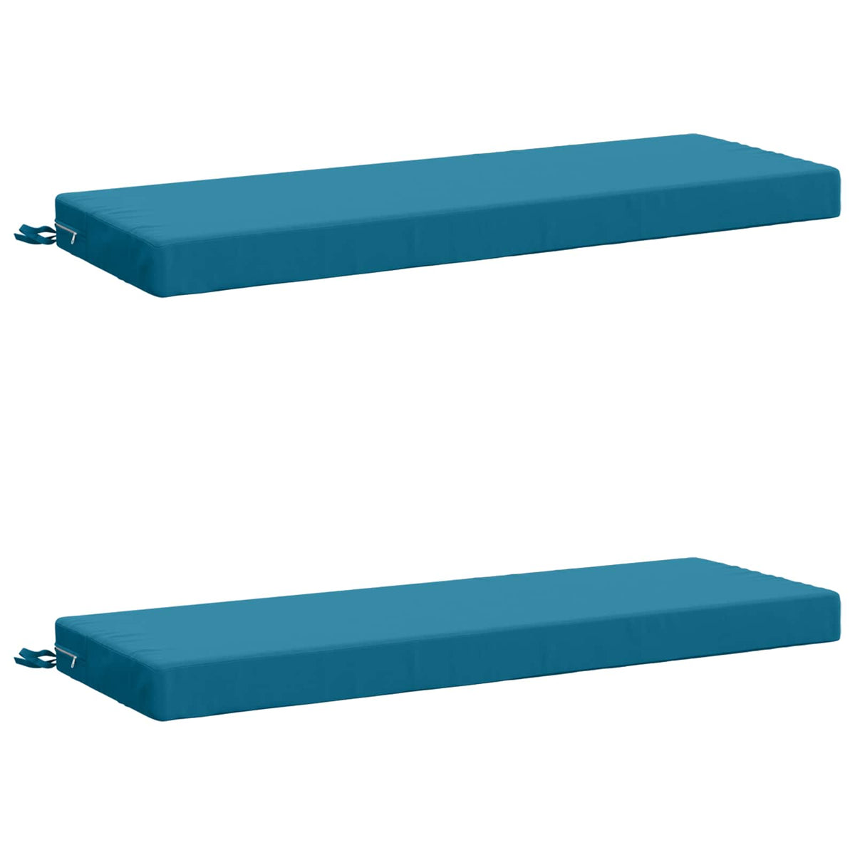 2-Piece Bench Cushions SOEST 2 pcs 100% Polyester Light Blue