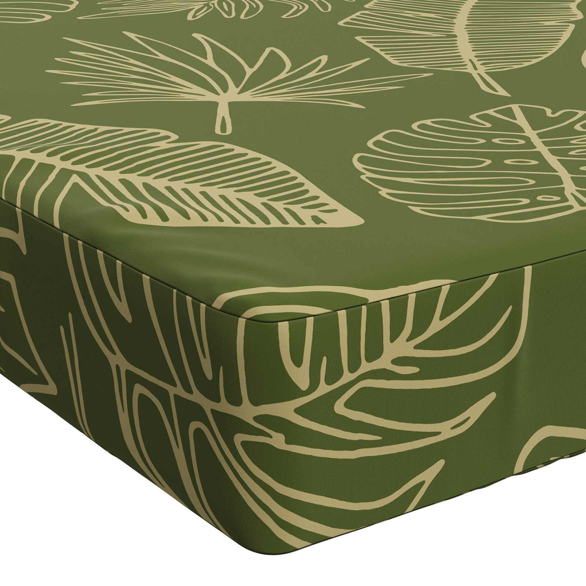 Bench Cushion SOEST 100% Polyester Leaf Design 100 x 40 x 8 cm