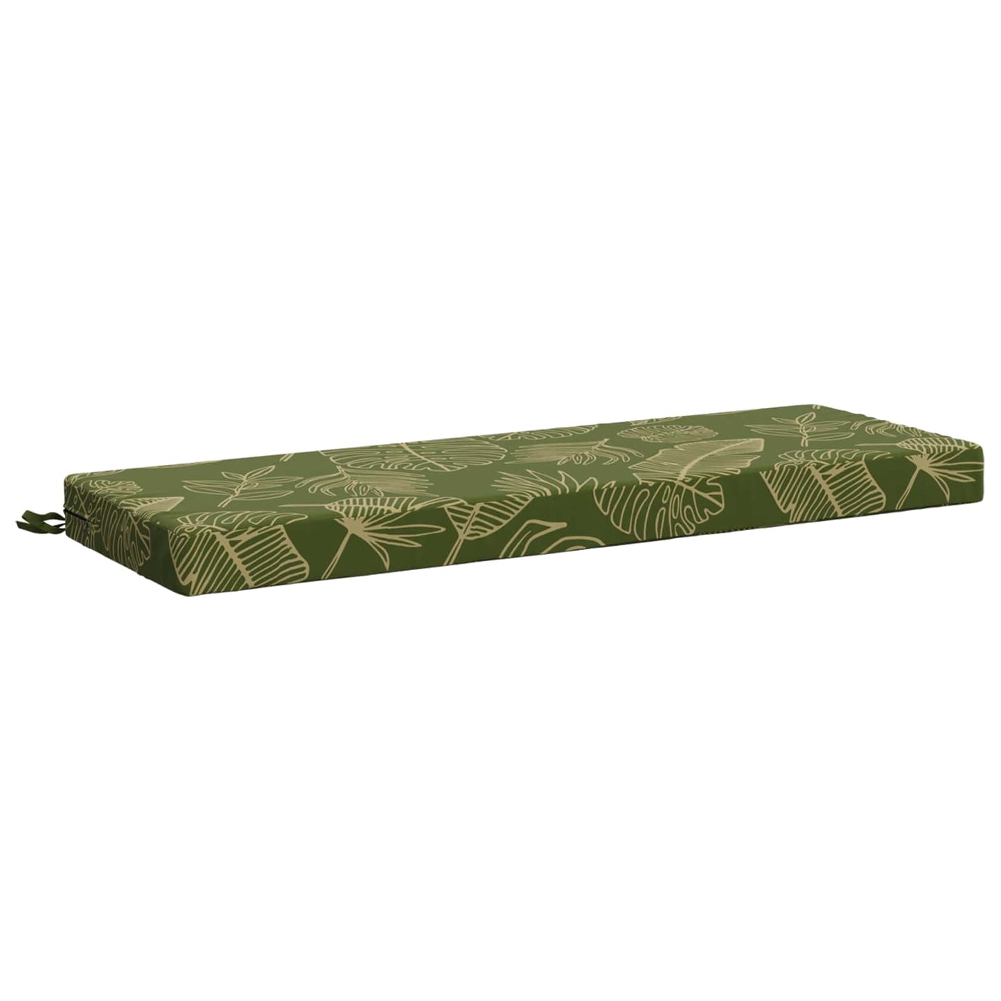 Bench Cushion SOEST 100% Polyester Leaf Design 100 x 40 x 8 cm