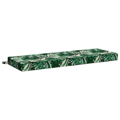Bench Cushion SOEST 100% Polyester Leaf Pattern 100 x 40 x 8 cm