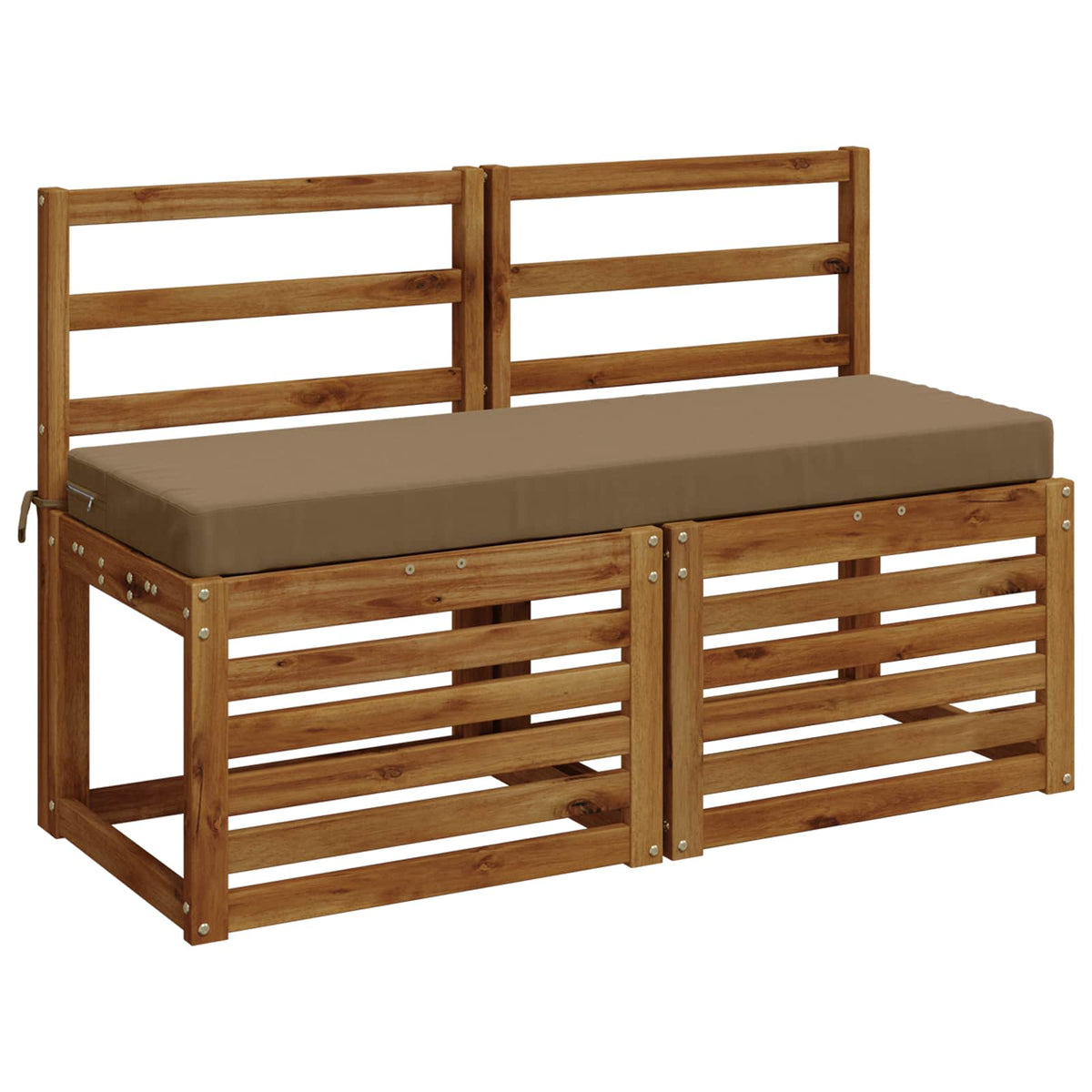 Bench Cushion SOEST 100% Polyester Taupe 100 x 40 x 8 cm