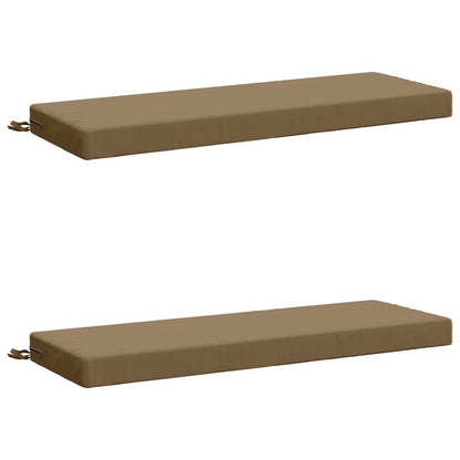 2-Piece Bench Cushions SOEST 2 pcs 100% Polyester Taupe