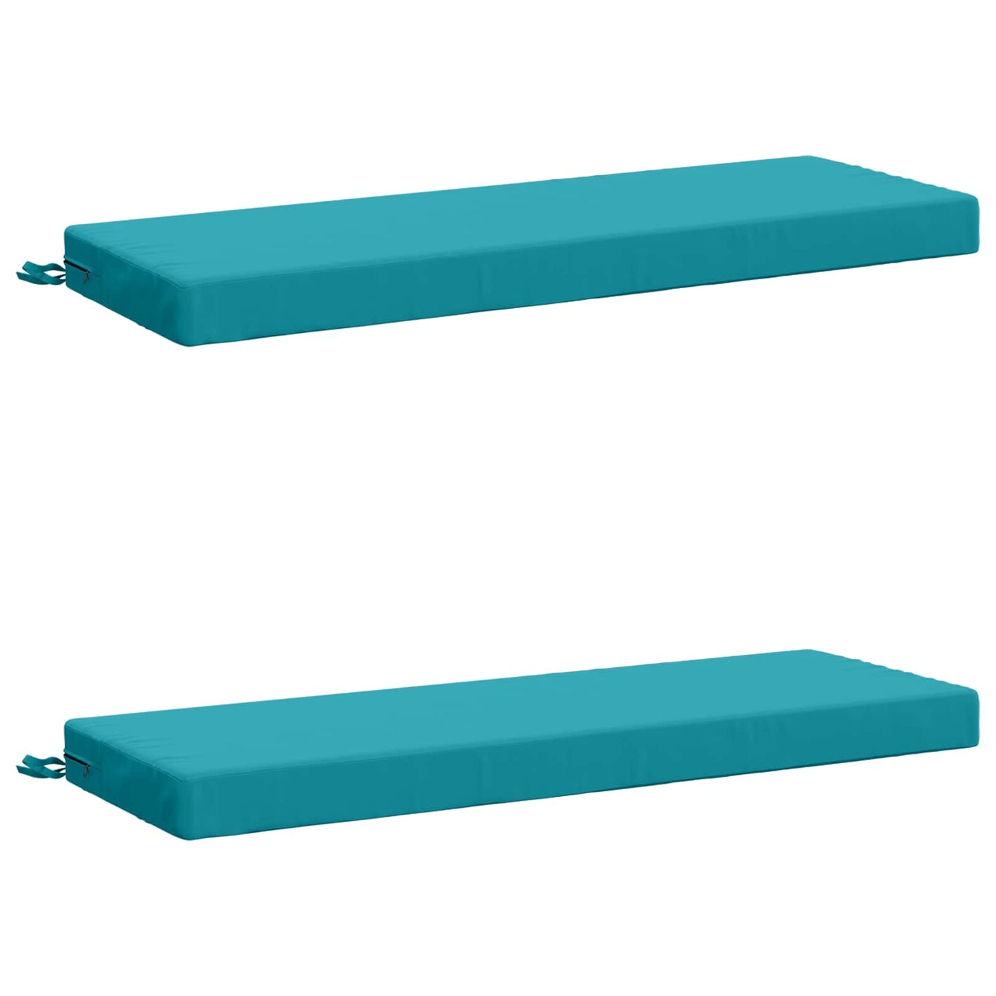 2-Piece Bench Cushions SOEST 2 pcs 100% Polyester Turquoise