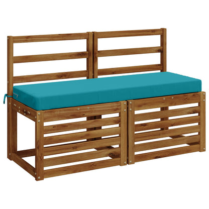 2-Piece Bench Cushions SOEST 2 pcs 100% Polyester Turquoise