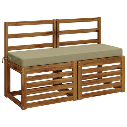 2-Piece Bench Cushions SOEST 2 pcs 100% Polyester Light Green