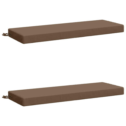 2-Piece Bench Cushions SOEST 2 pcs 100% Polyester Taupe