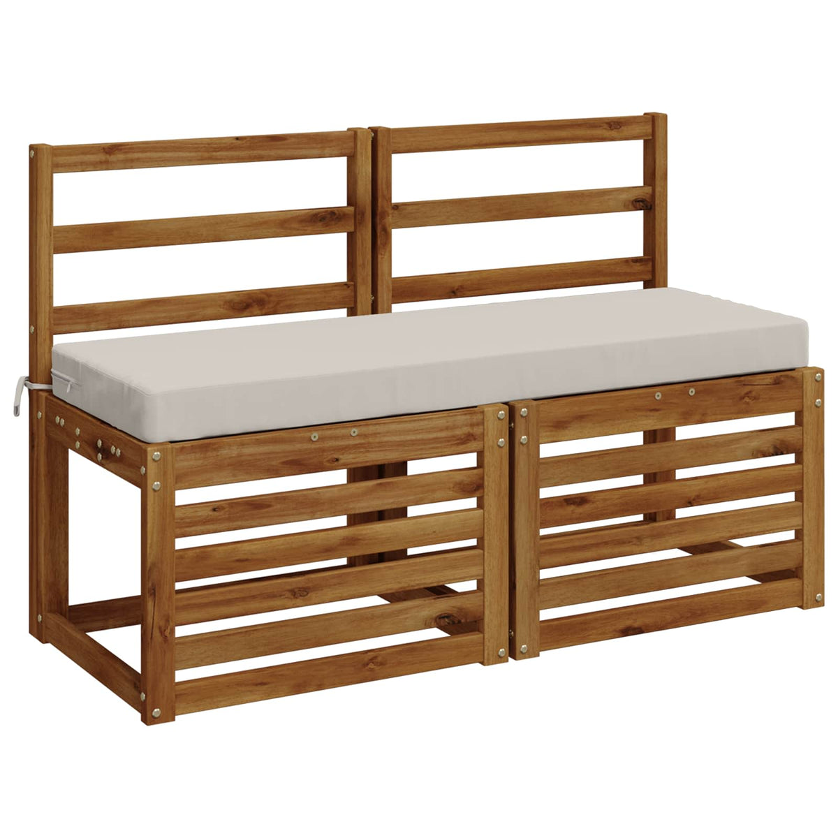 Bench Cushion SOEST 100% Polyester White 110 x 40 x 8 cm