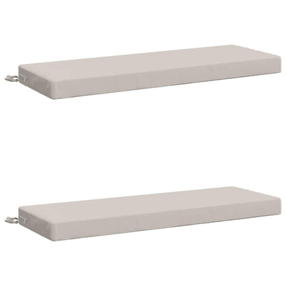2-Piece Bench Cushions SOEST 2 pcs 100% Polyester White