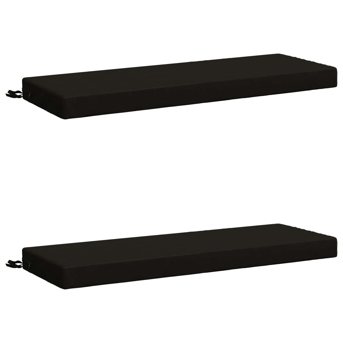 2-Piece Bench Cushions SOEST 2 pcs 100% Polyester Black
