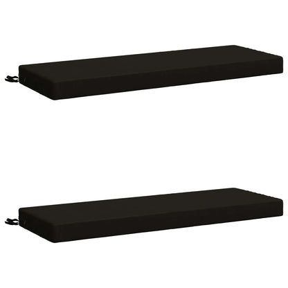 2-Piece Bench Cushions SOEST 2 pcs 100% Polyester Black
