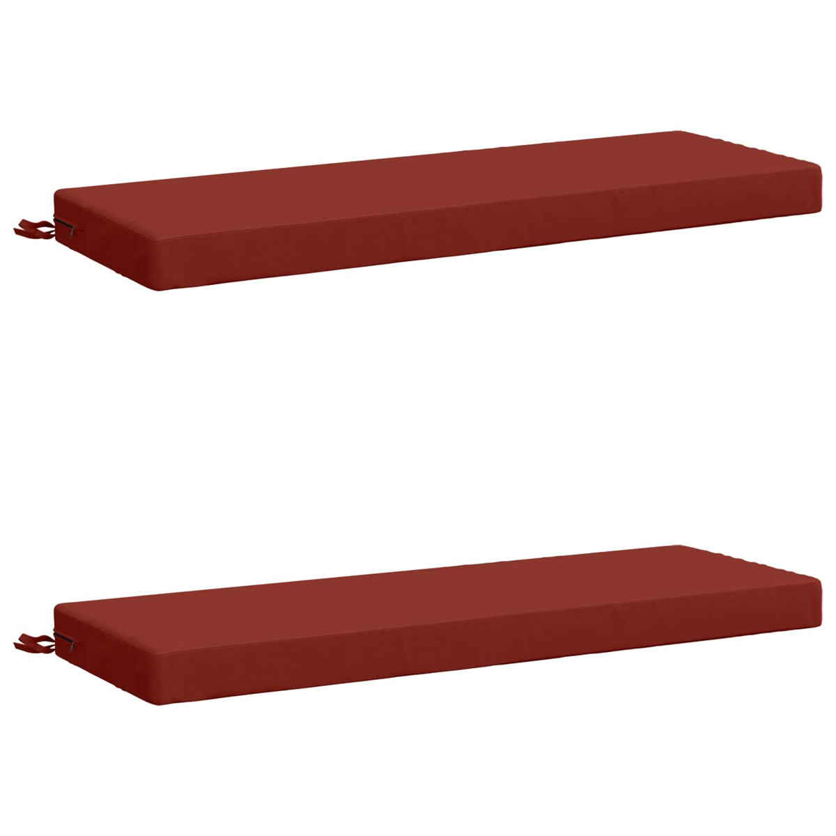2-Piece Bench Cushions SOEST 2 pcs 100% Polyester Red