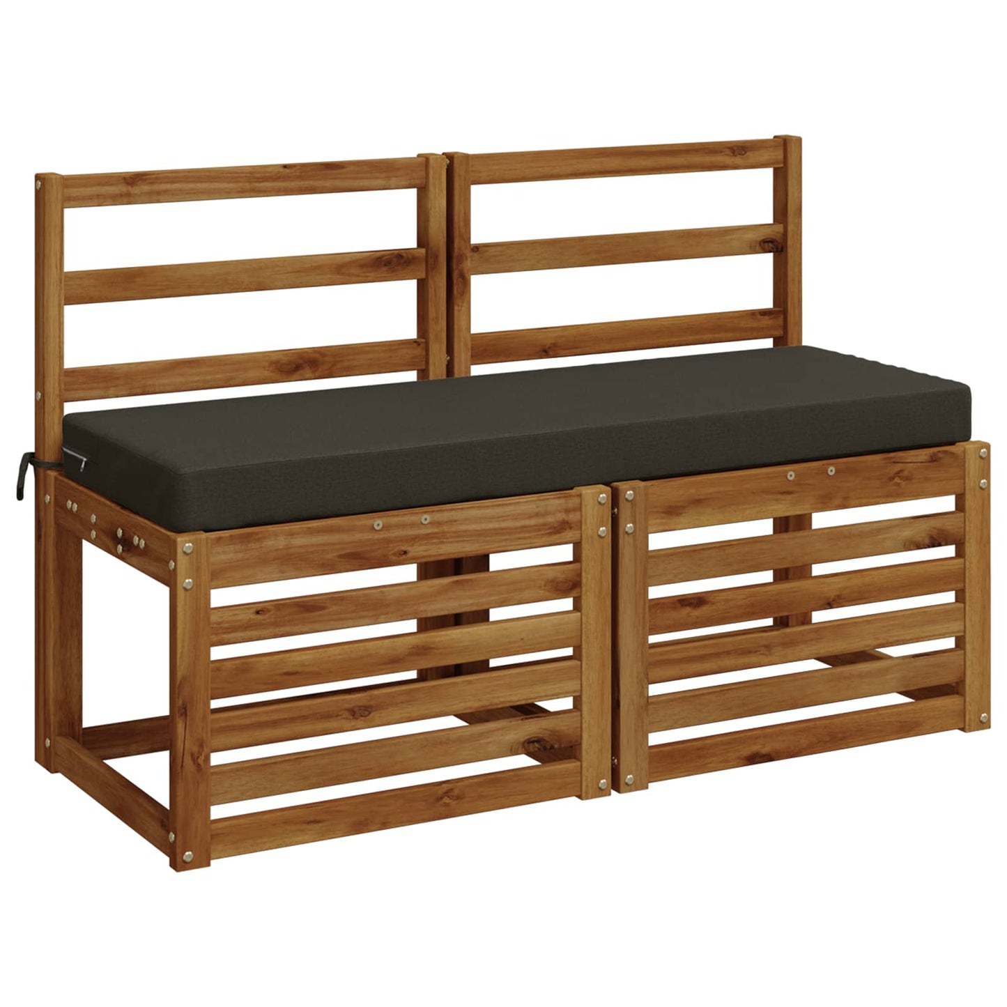 Bench Cushion SOEST 100% Polyester Anthracite 110 x 40 x 8 cm