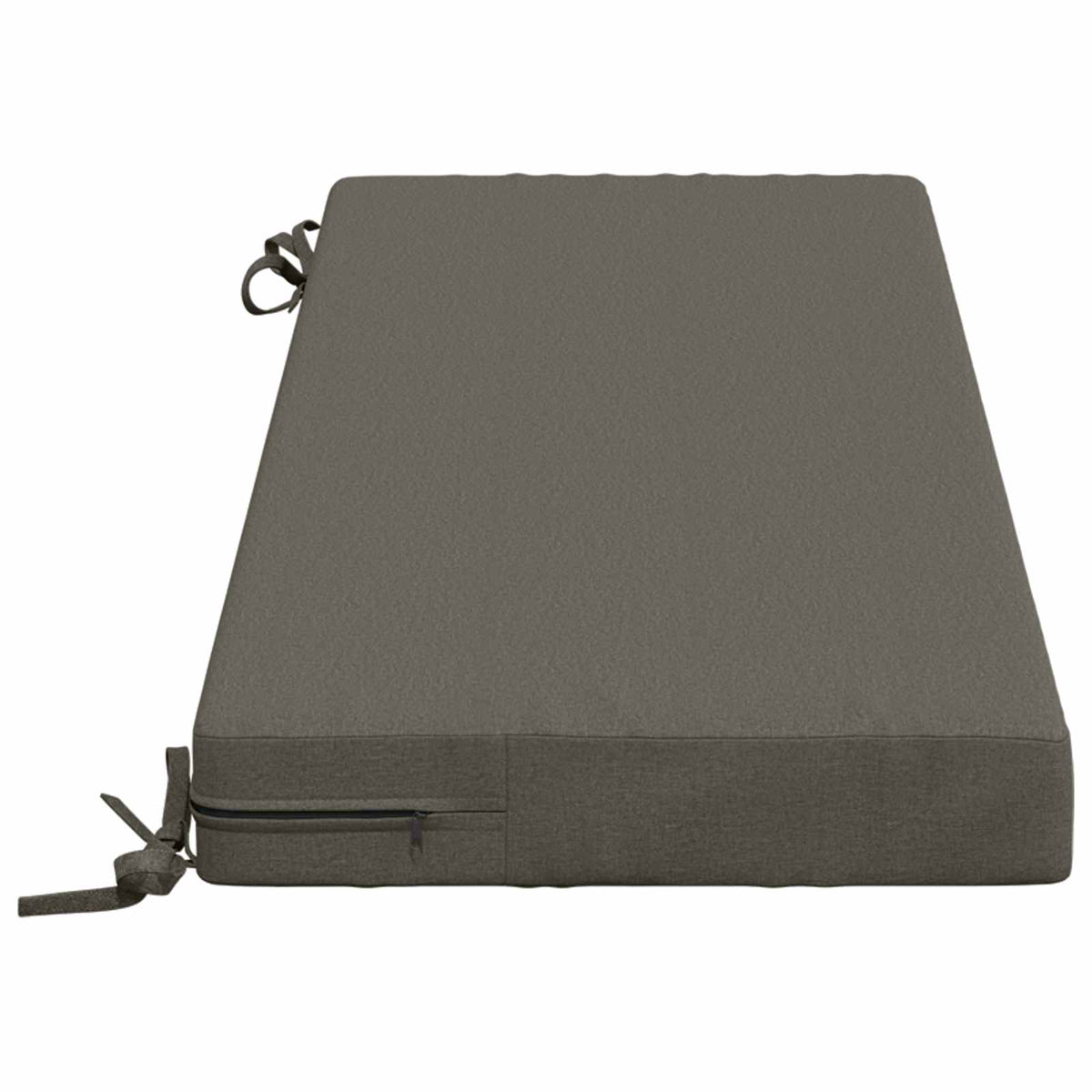 Bench Cushion SOEST 100% Polyester Grey 110 x 40 x 8 cm