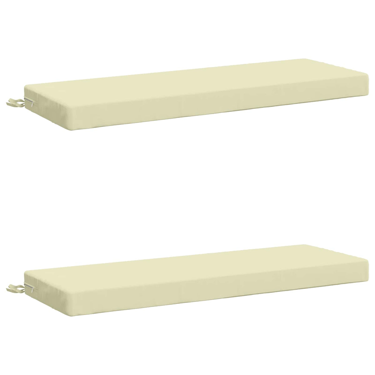 2-Piece Bench Cushions SOEST 2 pcs 100% Polyester Cream